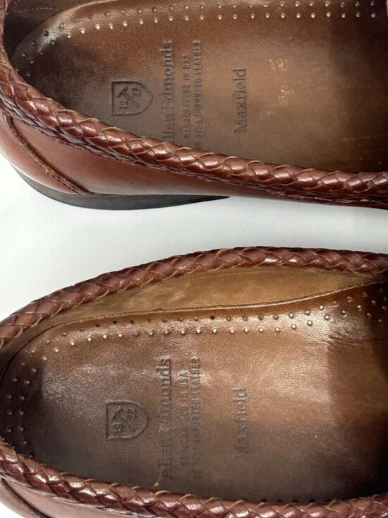 Allen Edmonds Maxfield leather loafers shoes mens size 10 brown 47716 Tassel main image 8